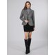 thumbnail image 2 of Blazer de Espiguilla para Mujer INSPIRE CHIC Casual de Negocios con Cuello de Solapa Otoño Invierno Chaqueta de Traje Ajustada M Gris Oscuro, 2 of 5