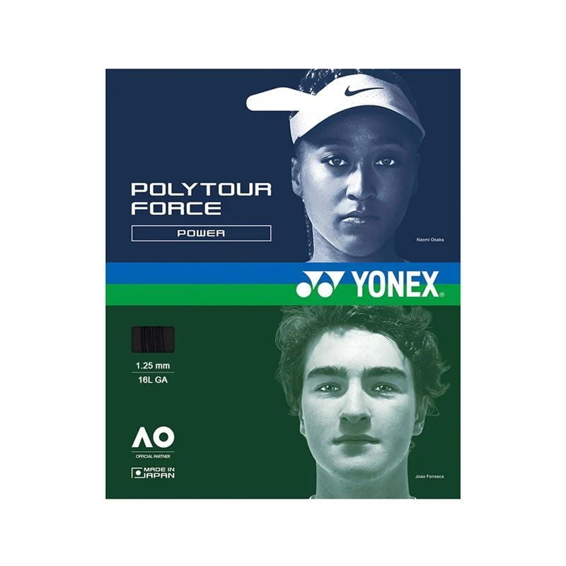 Cuerda Yonex Poly Tour Force Negra 1.25 - 12m