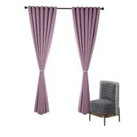 Genérico - Cortina Black Out 2 Paños Rosa