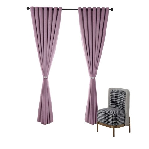 Genérico - Cortina Black Out 2 Paños Rosa