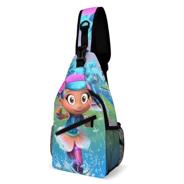 Luna Petunia Riñonera Bandolera con Estampado Integral para Hombres y Mujeres, Bolso Cruzado Gráfico de Tendencia, Mochila de Hombro Streetwear para Ciclismo y Deportes, Riñonera Versátil Casual