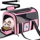 thumbnail image 1 of Transportadora suave para gatos KTSOLRA para mascotas de hasta 11.34 kg con tazón, rosa, 1 of 7