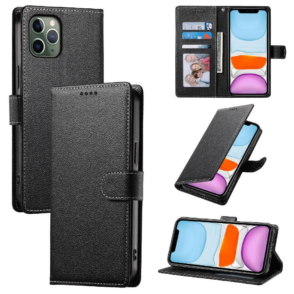 Foxdock - Funda Para Iphone 11 Pro – Cuero Premium, 3 Ranuras Para Tarjetas, Protección Contra Impactos