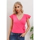 thumbnail image 1 of Polera Mujer Algodon Elasticada Manga Corta Broderie Cuello V 3315, 1 of 3