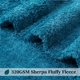 thumbnail image 4 of Manta PAVILIA Sherpa de forro polar azul turquesa, 150 x 200 cm, 4 of 9