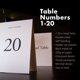 thumbnail image 2 of Números de mesa SIKO 1-20 con cabecera, tarjeta de mesa para recepción de boda, 2 of 4