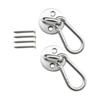Magideal - Pad Eye Plate Swing Hook Hanging Hardware Fitting Mosquetón Clips Metal Staple Hooks Para Actividades Al Aire Libre Yoga Training Boat Accessories , 6Cmx3Cm
