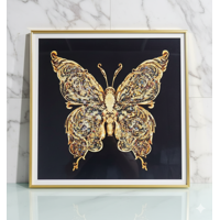 Decostilo - Cuadro Mariposa Dorada Minimalista 60X60Cm