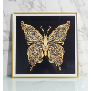 Decostilo - Cuadro Mariposa Dorada Minimalista 60X60Cm