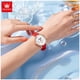 thumbnail image 3 of Reloj de Pulsera Mujer Elegante con Fase Lunar y Correa de Cuero Rojo, 3 of 3