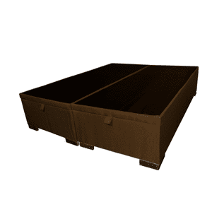 Mueblart - Base De Cama Baúl King Eco Cuero Negro Con Mecanismo