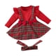 thumbnail image 5 of Vestido de Niña con Lazo y Diadema, Vestido de Fiesta a Cuadros, 5 of 5