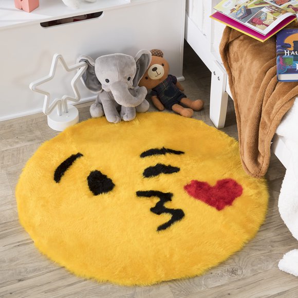 Alfombra Emoji suave antideslizante lavable a máquina Walk on Me