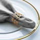 thumbnail image 2 of Juego de 12 anillos para servilletas dorados de diseño sencillo, para bodas, Acción de Gracias, Navidad, fiestas y cenas., 2 of 7