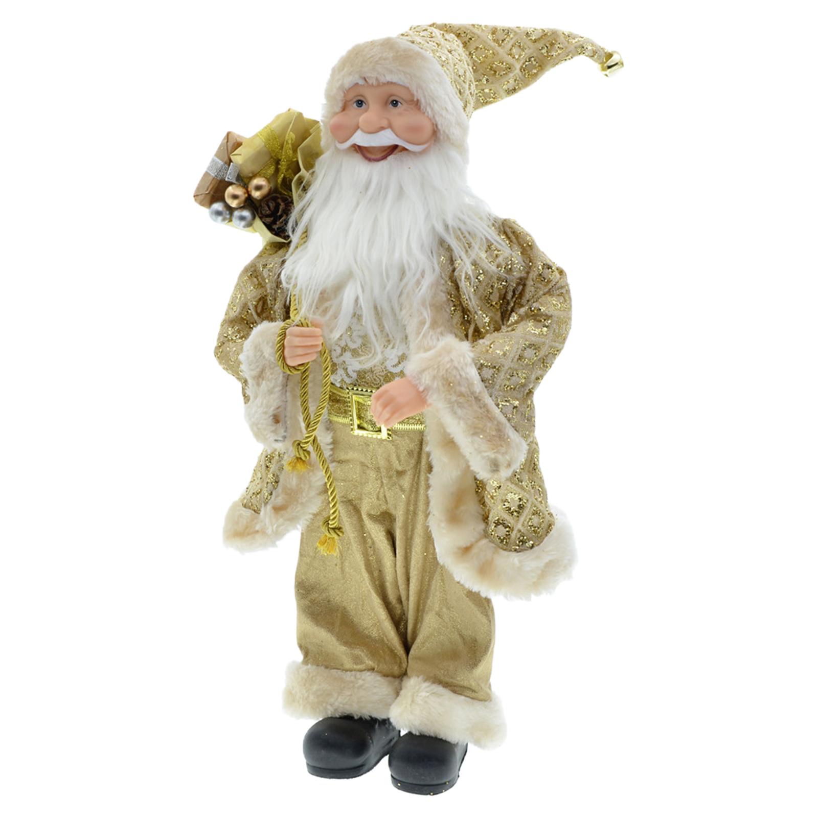 Magideal - Figuras De Muñecos De Peluche De Papá Noel De 45Cm, Adornos Navideños De Escritorio, Decoraciones De Figuras Navideñas Para Regalo De Colección De Año Estiloi