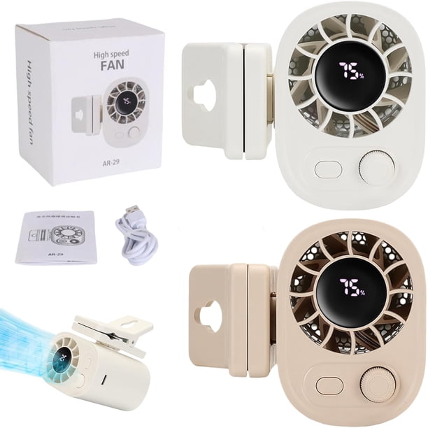 Ventilador clip coche LED 100 velocidades ajustable mano paraguas oficina camping
