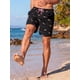 thumbnail image 4 of INSPIRE CHIC Pantalones Cortos de Natación Hawaianos para Hombre con Cintura Elástica y Cordón, Forro Estampado, Talla S, Negro, 4 of 5