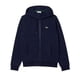 thumbnail image 3 of Sudadera con capucha Lacoste para hombre, forro polar con cremallera, azul marino, talla 3XL, 3 of 6
