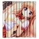 thumbnail image 1 of Cortina de ducha de Anime Pretty Girl, juego de cortina de baño con ganchos, tamaño 66 x 72 pulgadas, 1 of 3