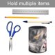 thumbnail image 5 of Bukayo Saka-theme Cylinder Pen Holder Pencil Organizer with Flannel Lining PVC Leather Material Cardboard Base for study work 10*8CM, 5 of 6