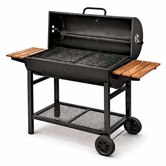 Parrilla A Carbón BBQ Con Tapa Ruedas Jardimex
