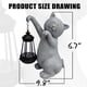 thumbnail image 2 of Estatua solar de gato para jardín Qobumy de resina 17x13x25 cm, 2 of 7