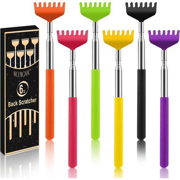 NICEMOVIC 6 Pack Back Scratcher, Stocking Stuffers for Women