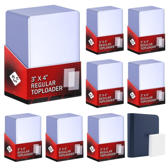 Fundas para cartas con top loaders, 400 piezas con carpeta para top loaders