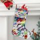 thumbnail image 2 of Alphabet Lore Tema: Calcetines de Navidad, fino lino blanco para colgar en escaleras y chimenea, decoración navideña para el hogar, regalo de Navidad. 54cm × 38cm, 2 of 5