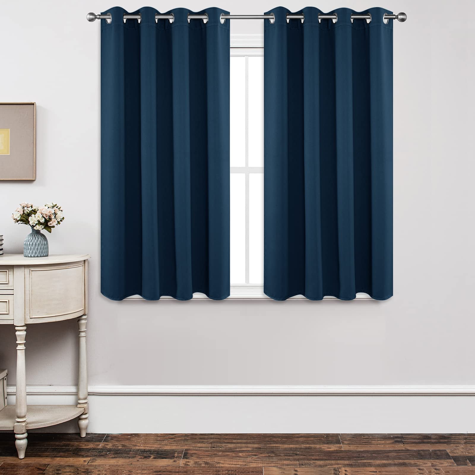 Cortinas Opacas Térmicas Joydeco 115x114cm Azul Marino