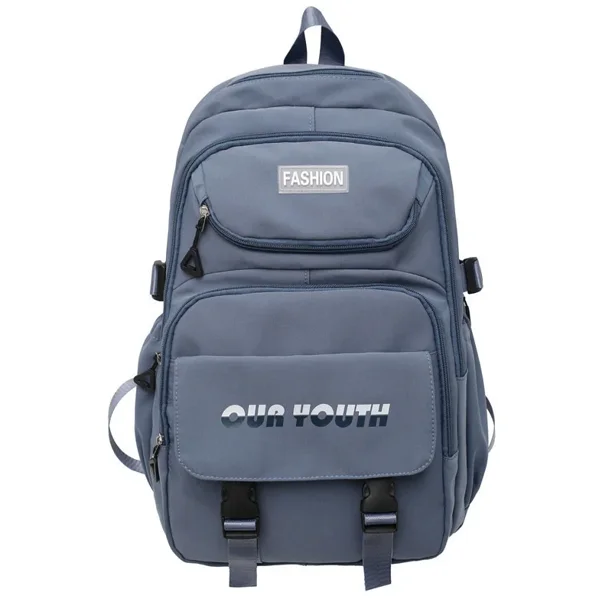 High School Girls Backpack Nylon Waterproof Travel Bag Simple Large Capacity Multi-functional Backpack for Boys Travel Rucksack