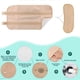 thumbnail image 5 of Kit de 2 paquetes de aceite de ricino orgánico reutilizable para cintura y cuello, con correa elástica ajustable, de algodón, con bolsa de almacenamiento para desintoxicación de hígado, tiroides, inso, 5 of 7
