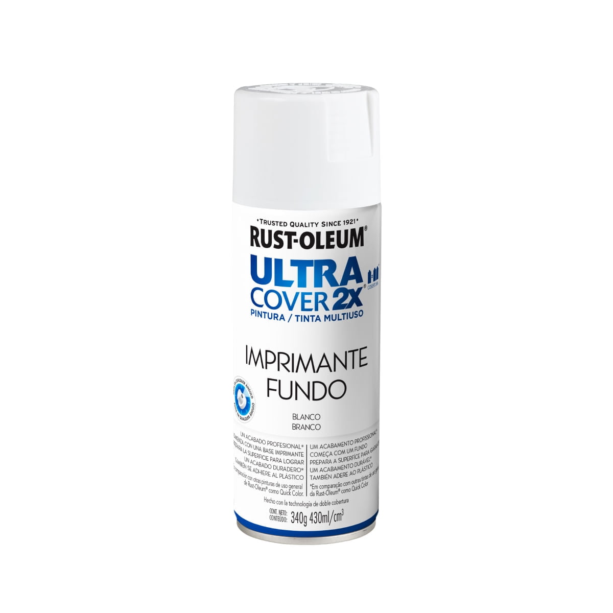 Rust-oleum - Imprimante En Spray Ultra Cover 2x Blanco Mate 340 G