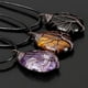 thumbnail image 4 of Healing Stones Tree of Life Necklace with Tiger Eye and Amethyst Crystals - Chakra Jewelry for Men and Women - Copper Wire Wrap Gemstone Pendant, 4 of 5