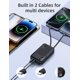 thumbnail image 4 of Cargador portátil RORRY de 10000 mAh con cables integrados, negro, 4 of 8