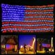 thumbnail image 1 of Guirnalda de luces con diseño de bandera estadounidense, 198 x 101 cm, 420 LED, 110 V, resistente al agua, 1 of 7