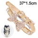 thumbnail image 2 of Collar de moda de cuero con baño de diamantes y anillas para paseos con cachorros, gatos, cachorros y gatitos., 2 of 5