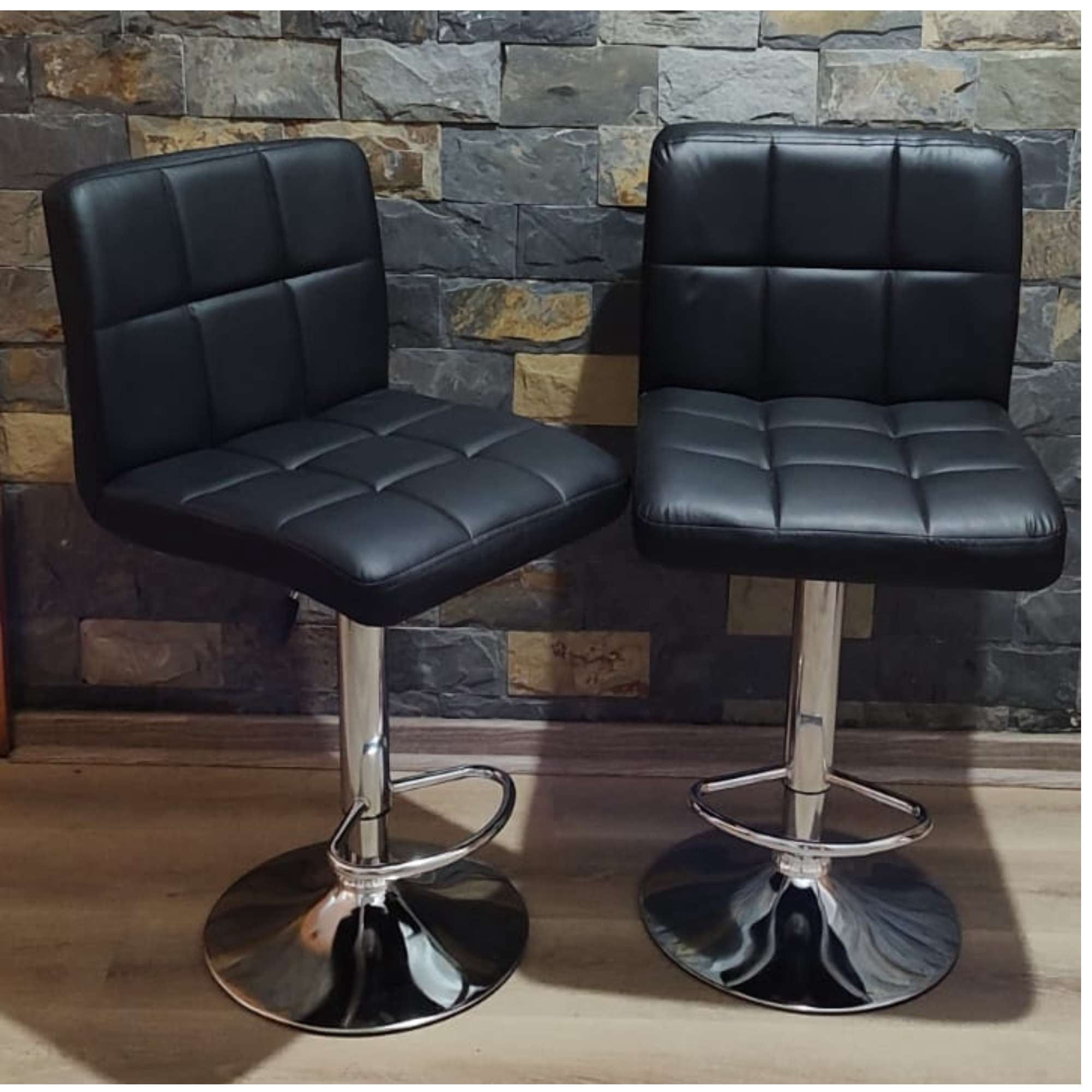 Velazio - Piso Bar Deluxe Taburete Altura Ajustable Pack X2