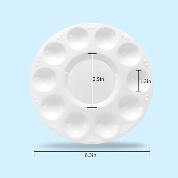 Paleta de Pintura Hulameda Plástica 12 Unidades 16cm Niños