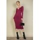 thumbnail image 1 of Vestido Midi de Manga Larga con Cuello Abierto, 1 of 2
