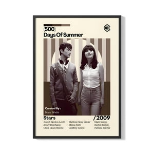 Creango - Cuadro Poster Enmarcado 500 Dias Con Ella Diseño 2 Decorativo
