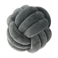 Magideal - Nudo Almohada Bola Grueso Cómodo Almohadas Anudadas Para Sala De Estar Hogar Sofá Gris Oscuro