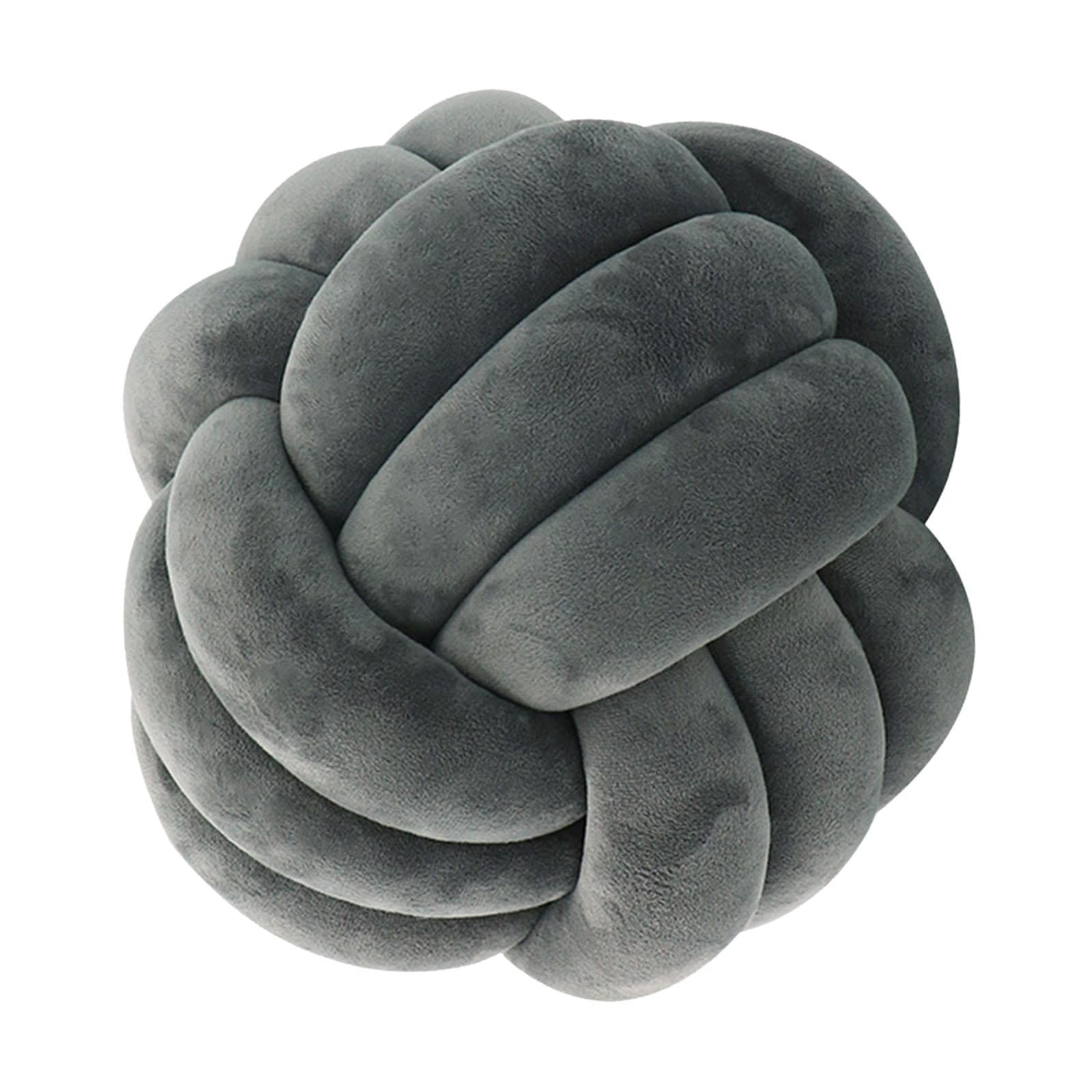 Magideal - Nudo Almohada Bola Grueso Cómodo Almohadas Anudadas Para Sala De Estar Hogar Sofá Gris Oscuro