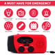 thumbnail image 3 of Radio Meteorológica De Emergencia De Manivela De Mano Solar Radio Portátil Con Cargador De Teléfono Celular De Banco De Potencia De 3 Linternas 2000mah (rojo 12 9 * 6 * 5cm), 3 of 3