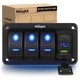 thumbnail image 1 of Nilight caja de interruptores basculantes de 3 posiciones 12 V con cargador USB y voltímetro, 1 of 8