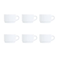 Luminarc - Set 6 Taza Desayuno Apilable 280Ml Opal Porcelana