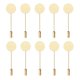 thumbnail image 2 of 10 Piezas Cobre Base Vacía 1,5 Cm Solapa Palo Pin Sombrero Broches DIY Oro, 2 of 3