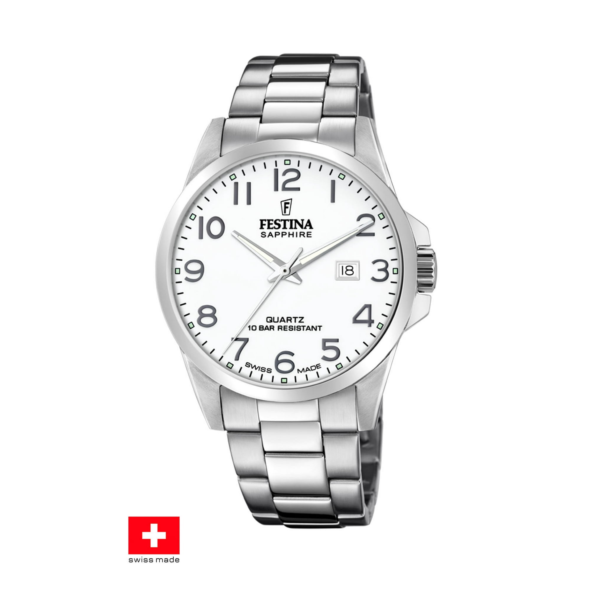 Reloj F20024/1 Festina Swiss Plateado Hombre Swiss Made