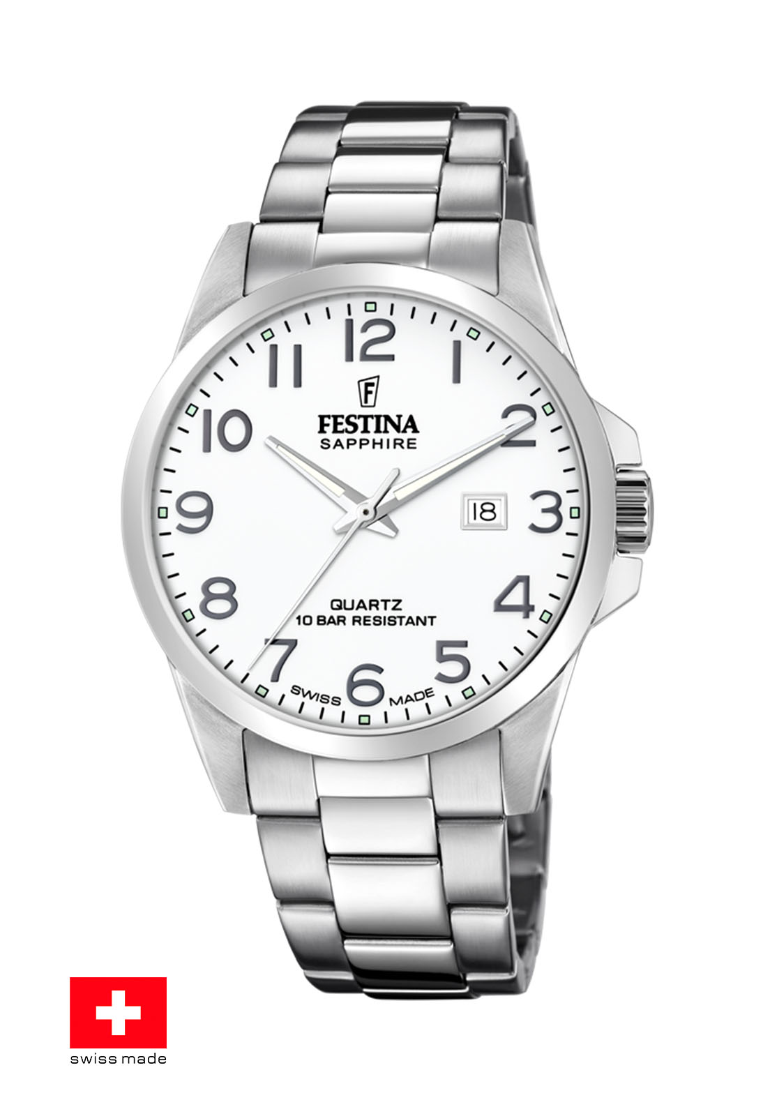 Reloj F20024/1 Festina Swiss Plateado Hombre Swiss Made