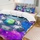 thumbnail image 3 of 3 Pieces Lilo and Stitch in Space Bedding Comforter Set Full with 2 Pillowcases for Kids Teens Girls Women Microfiber Easy Wash Light Breathable Cozy White Base Bed Sheets, 3 of 5